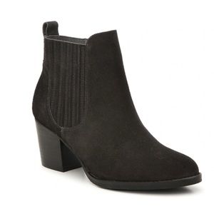 Black Suede Booties - worn once!!